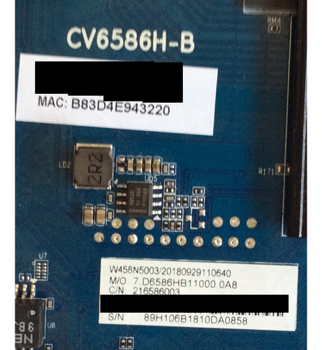 Main Rca 216586003 7.d6586hb Cv6586h-b W458n5003 Rnsmu6536-b (Usado)