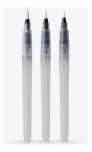 Set X 3 Pinceles Aplicador Agua Water Brush Largo Medi Chico