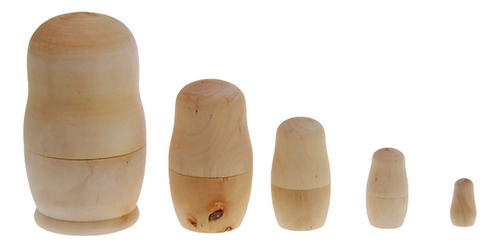 Muñeca En Blanco, Madera De Matrioska, Sin Pintar, Manualida