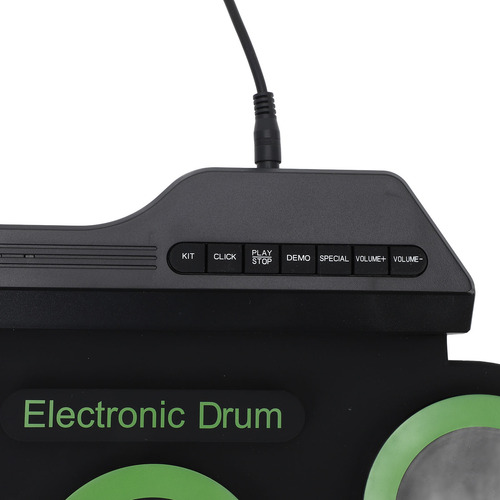 Roll Up Drum Electronic Pad 7 Practice Pads, Conector Para A