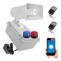 Comprar Alarma Vecinal Doble Estrobo Azul Rojo Y 2 Controles Remotos
