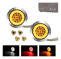 Comprar Bh 2pzs Plafones 14 Led Gel Redondo Camion 4 Funciones 24v.