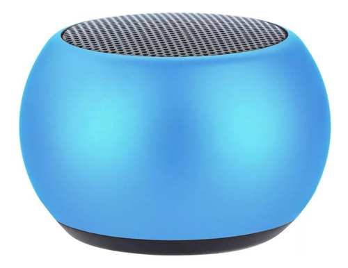 Mini Caixinha Som Bluetooth Metal Amplificada Speaker Azul