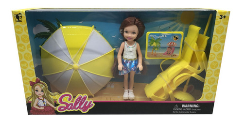 Muñeca Sally 14cm Playa