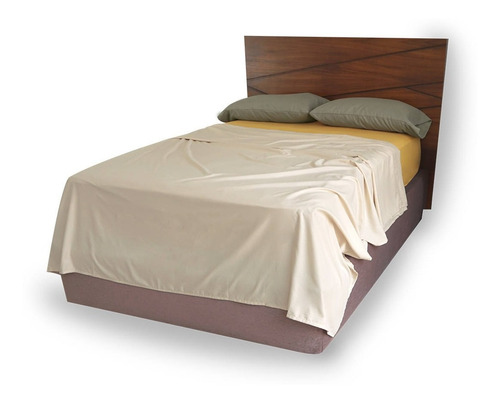 4 Fundas De Almohada | Matrimonial | 2 Colores A Color Taupe - Taupe Liso