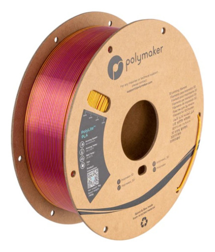 Filamento Polymaker Polylite Dual Silk Colors, 1.75mm - 1kg Color Banquet Gold-Magenta