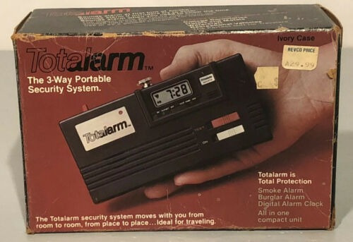 Vintage Total Alarm 3 Way Alarm Clock Detector De Humo Sist