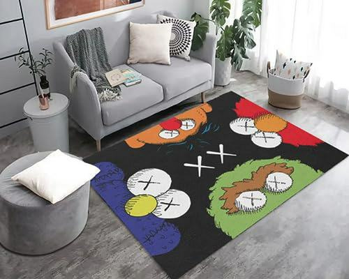 Alfombra Moderna Hypebeast Graffiti Para Sala 5' X 7'