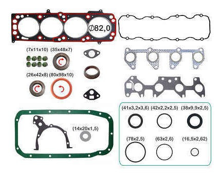 Jogo Junta Motor Fibra Ret Gm Corsa 1.6 8v 92cv Gas 95/06