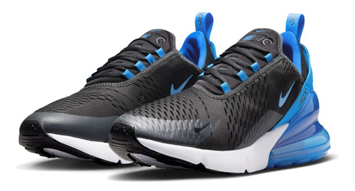 Tenis Para Hombre Nike Air Max 270 Negro Color Antracita/negro/blanco/azul Foto Talla 28 Mx