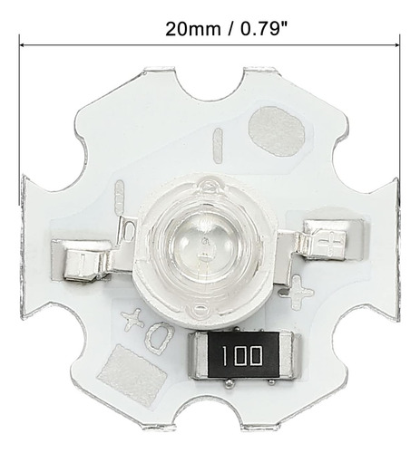 Meccanixity Cob Led Lig Ligh Bead 1w 50lm 460-465nm 20 Mm 5v