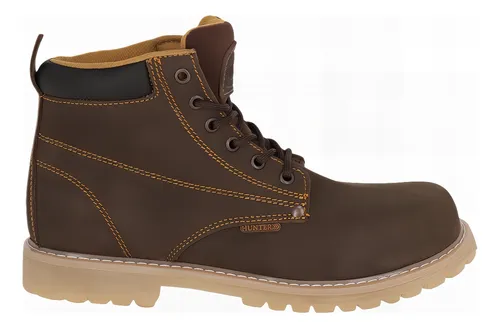 comprar Botines Moda Pv90375 Talon Acojinado Marrón Ojal Metal Logo