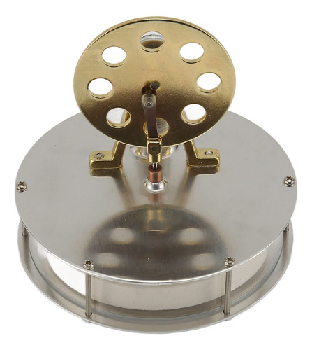 Motor Modelo Stirling De Zinc Plateado A Baja Temperatura
