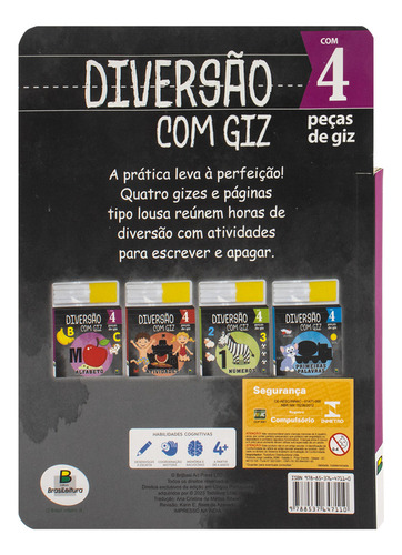Livro Diversão Com Giz: Alfabeto Sbn Crianças