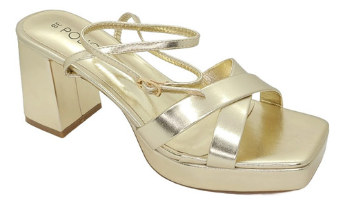 Sandalia De Fiesta Police Gold Ss24po102