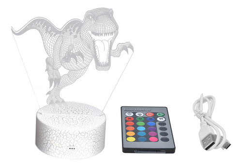 Led Con Efecto Visual 3d Dinosaur Night Para Habitación De N