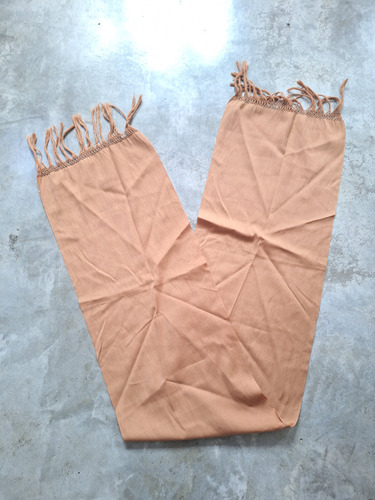 Bufanda Pashmina De Alpaca Marrón Claro Liso Unico (Usado)