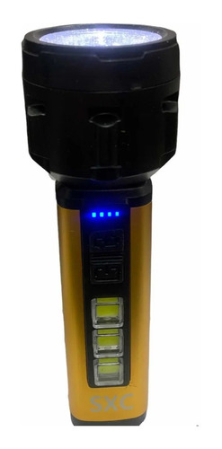 Linterna Led Recargable Usb Con Reflector 5w