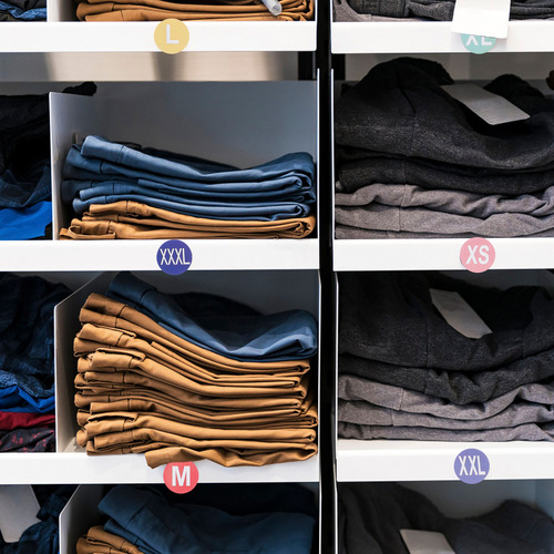 Pegatinas De Colores, Tamaño Ropa, Redondas, 7 Rollos