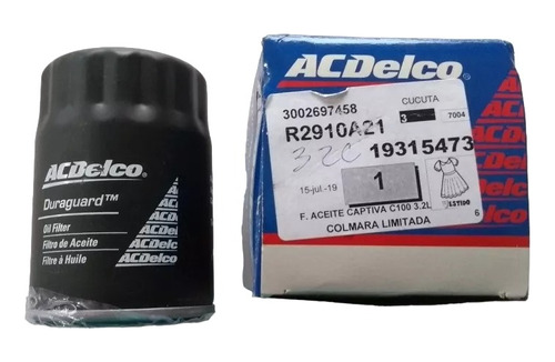 Filtro Aceite Captiva 3.2- Trailblazer Acdelco Original