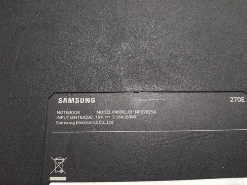 Note Samsung Np270e5k I5 Tela Quebrada Para Retirar Peças