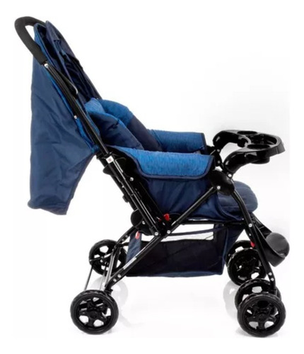 Carrinho + Bebê Conforto Cosco Reverse Azul Drc001 Azul Preto