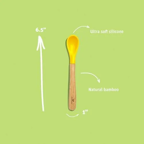Avanchy Juego Cucharas Bebé Bambú Y Silicona