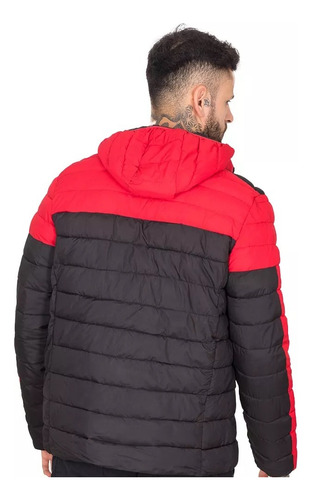 Campera Hombre Importada Inflable Con Capucha Combinada