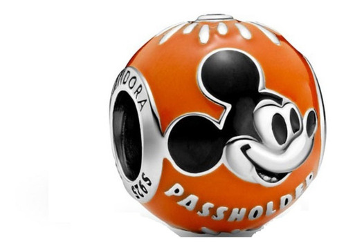 Dije Charm Pandora Mickey Mouse Pasaporte Disney Land 