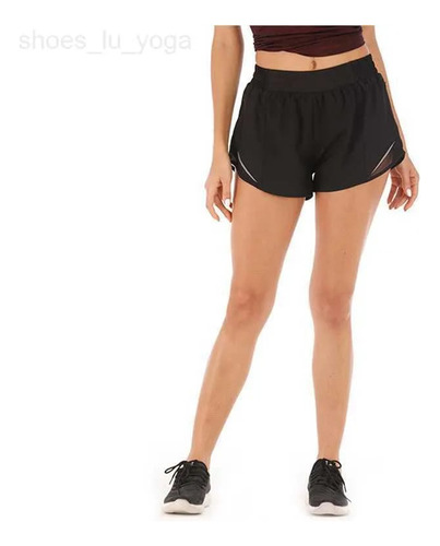 Short Corto Lululemon Dama Talla 4 Color Negro (Usado)
