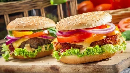 Lanches Hamburguer Fast Food Adesivo Parede Trailer