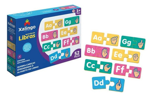 Quebra-cabeça Infantil Aprendendo Alfabeto Em Libras Xalingo