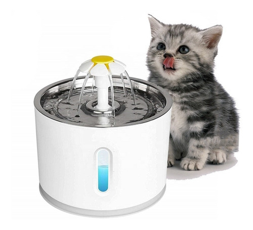 Dispensador Fuente De Agua Led Automático Mascota Perro Gato