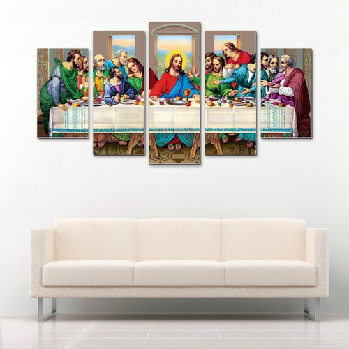 Cuadro Decorativo Para Recamara Y Sala Última Cena Jesús 