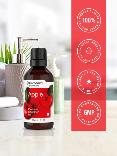 Aceite Aromático Horbäach Apple, 30 Ml, De Primera Calidad,