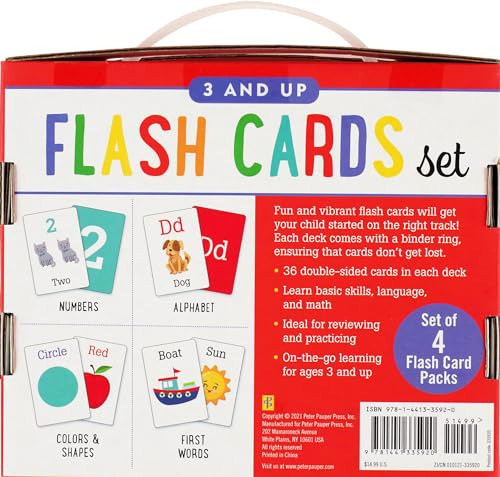 Flash Cards Value Pack, Juego De 4 (alfabeto, Primeras Palab