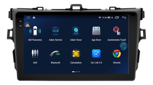Multimidia Corolla 09/13 Proton G3 Android 8gb 128gb 9p 4g