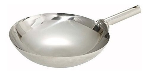 Winco Wok14w Acero Inoxidable Soldado Junta Wok 14inch