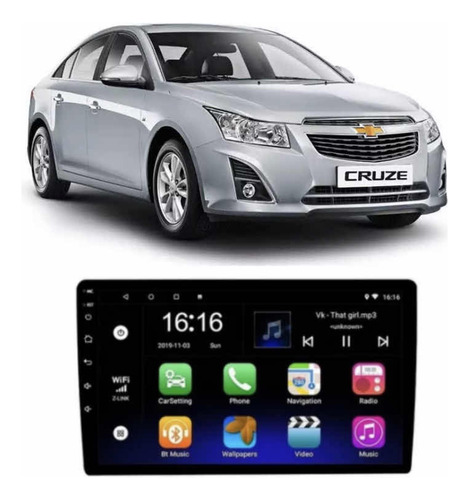 Multimedia 9 Android 12 2gb Cruze Wifi Gps Cámara Reversa