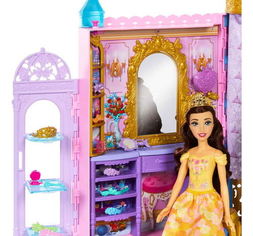 Disney Princesa Set De Juego Closet Mágico Con Muñeca Bella Multicolor