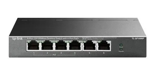 Imagen 2 de 2 de P Switch Tp-link Tl-sf1006p De 6 Puertos (4 Puertos Poe)