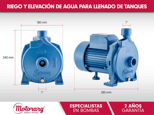 Imagen 4 de 9 de Bomba Centrífuga Motorarg Bc75 0.75 Hp