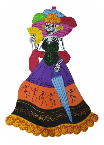 Foamy Grande Dia De Muertos Catrina 1 Metro De Altura | MercadoLibre