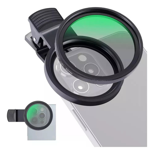 Y 52mm Filtro Cpl Polarizado Con Clip For Celular