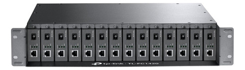 Chassi De Conversor De Mídia Preto Tp-link Tl-fc1420 De 14 S