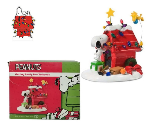 Figura Snoopy Peanuts Navideño Resina Original (Usado)