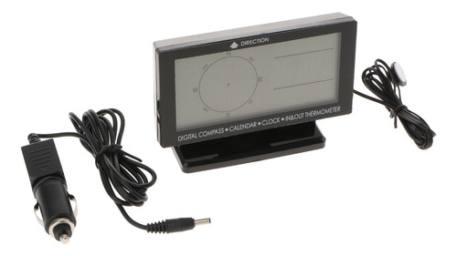 Dc8-24v Car Digital Thermometer Backlight Lcd Car Compass 