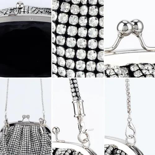 Bolso De Mano Con Diamantes De Imitación Gripit Para Mujer N