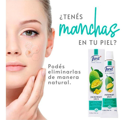 Imagen 7 de 7 de Swiss Just Jackfruit Crema Blanqueadora De Piel Con Jaca 25g