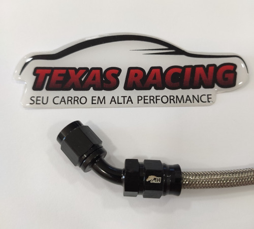 Imagem 3 de 4 de Conexão 3an Ptfe Curva 45º Linha Freio, Nitro - Metal Horse